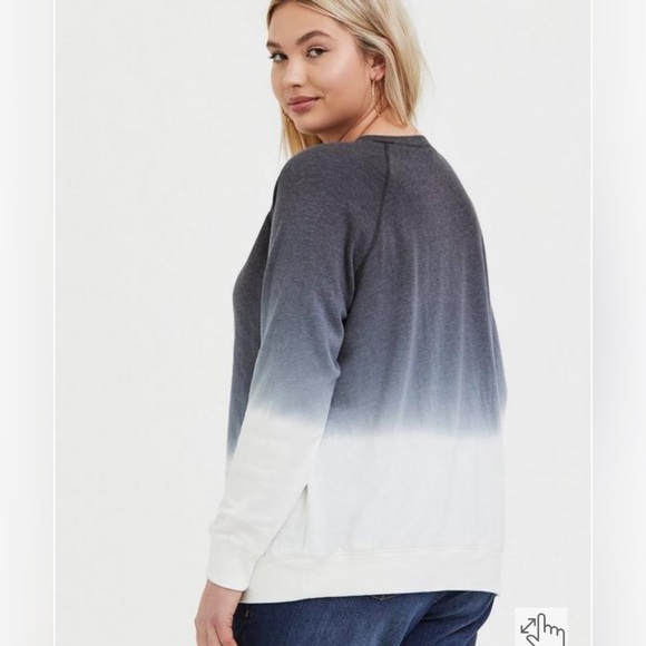 Knit Fleece Crew Neck Sweatshirt 1X - Picture 4 of 4